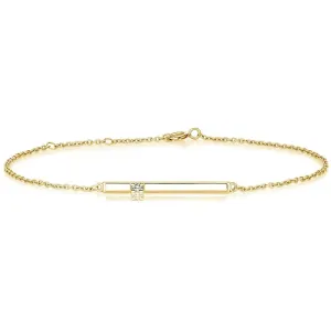 0.03CTW Round Diamond Bar Bracelet