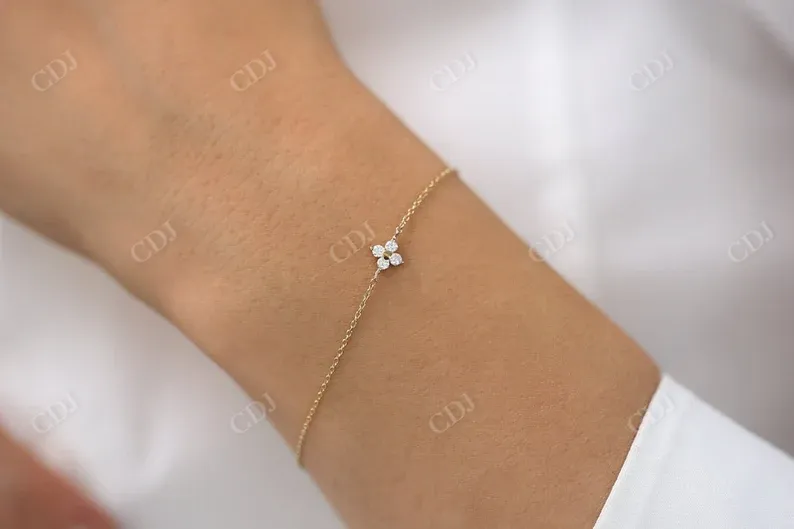 0.14ctw Cluster Lab Grown Diamond Bracelet