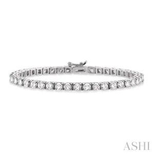 10 Ctw Square Shape Round Cut Diamond Tennis Bracelet in 14K White gold