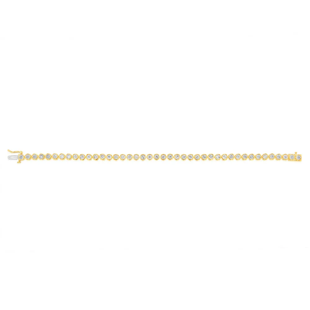 1.00 Carat Diamond Bracelet in 10ct Yellow Gold