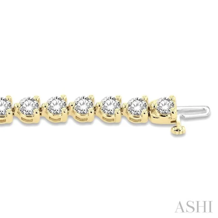 10.00CT RDDM 3 PRONG BRACELET YG 14K-G*