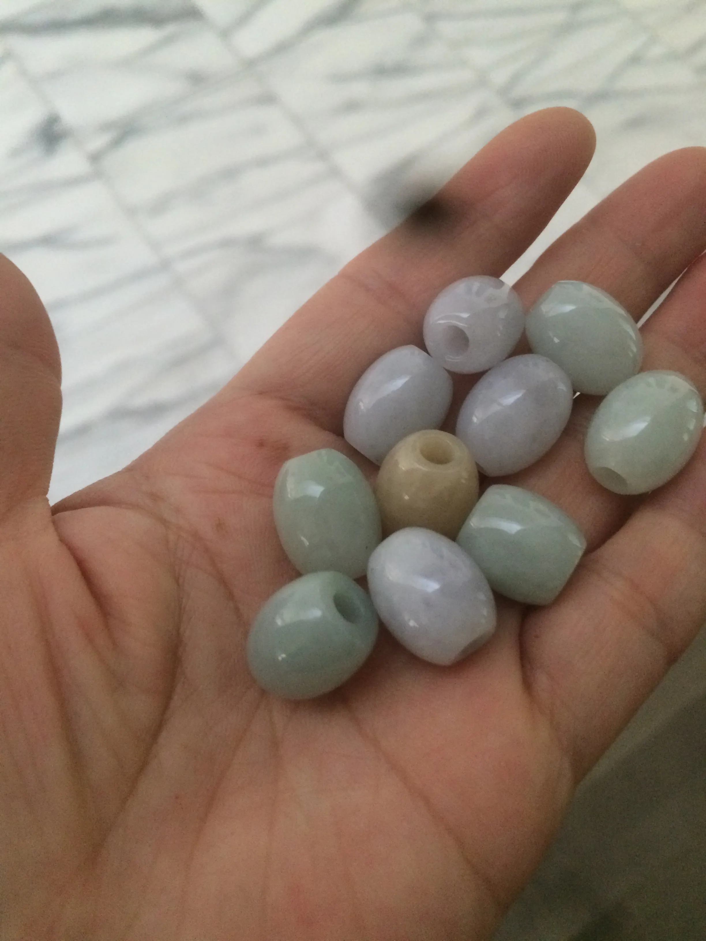 14.5x12.6 Type A 100% Natural  light green Jadeite Jade LuluTong (Every road is smooth) pendant Q