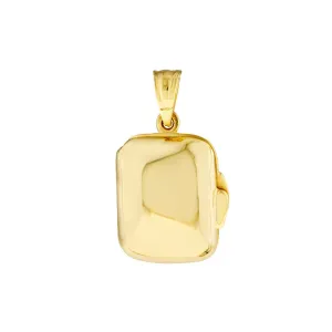 14K Yellow Gold Rectangle Locket