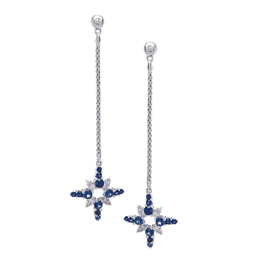 1.50ct Sapphire & Diamond Earrings