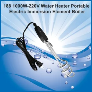 188 1000W-220V Water Heater Portable Electric Immersion Element Boiler