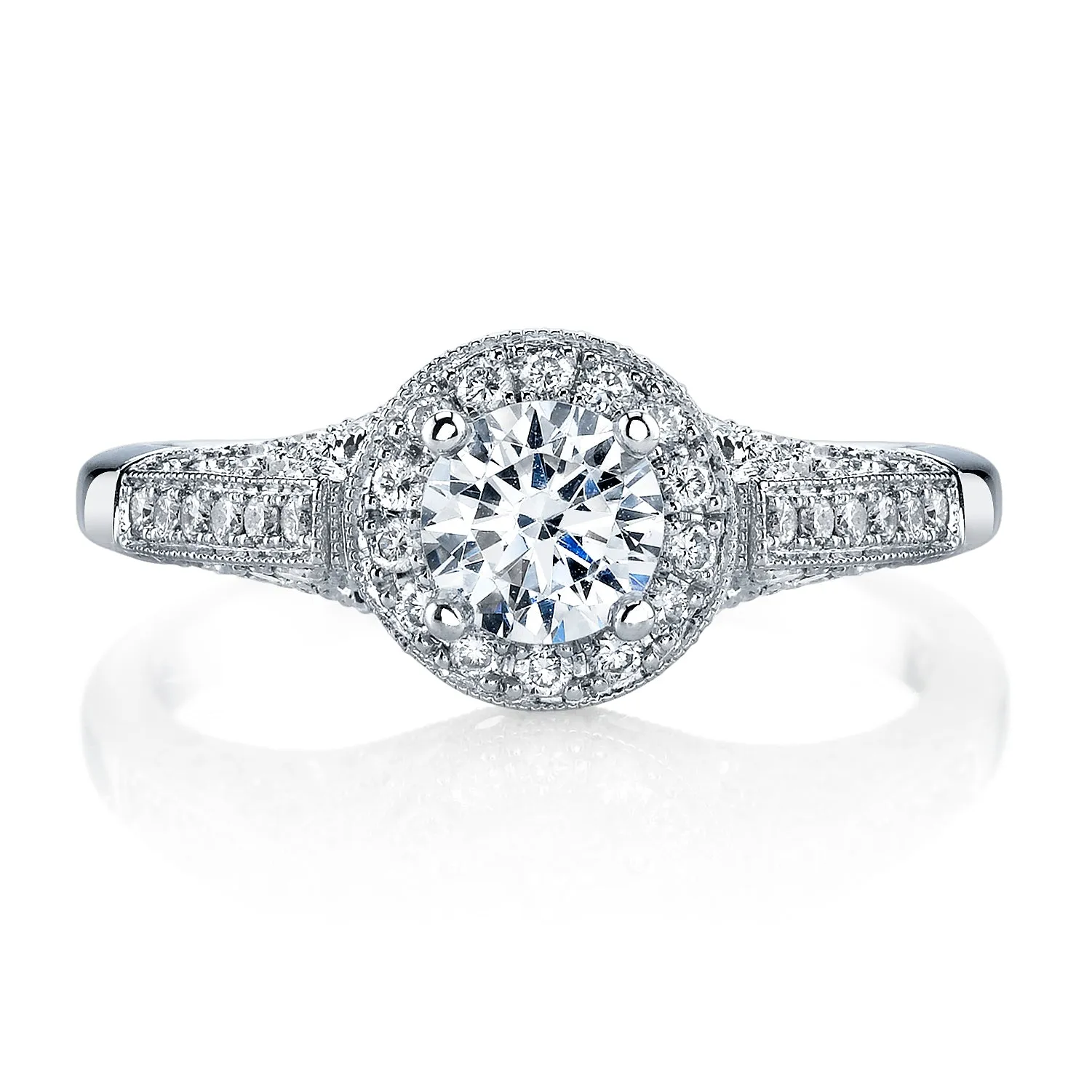 18K White Gold Diamond Engagement Ring