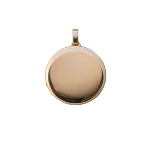 18K Yellow Gold Round Locket Pendant