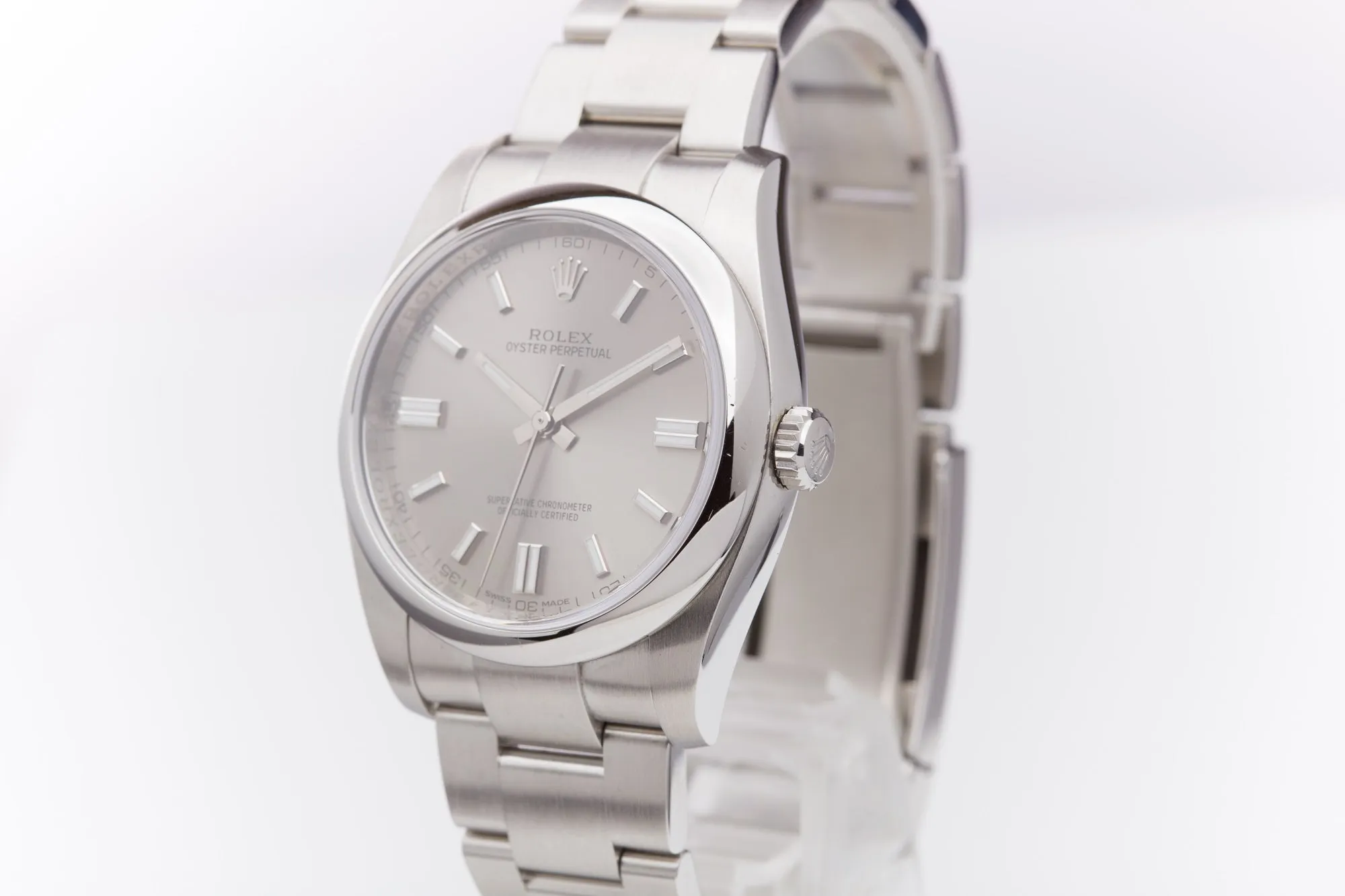 2018 Rolex Oyster Perpetual 116000 Gray Dial