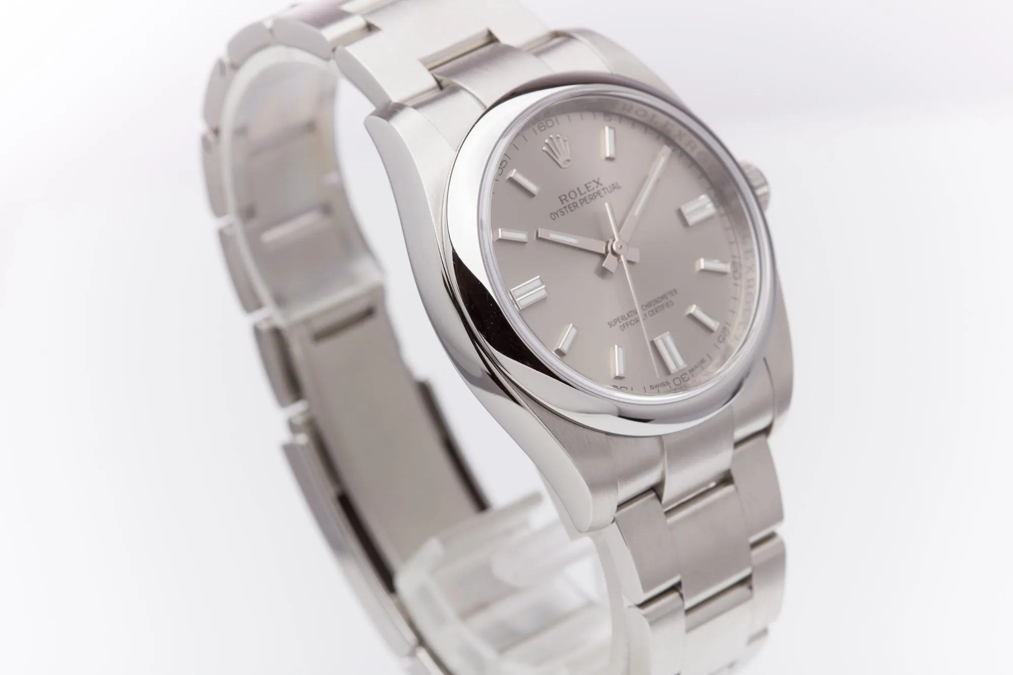 2018 Rolex Oyster Perpetual 116000 Gray Dial