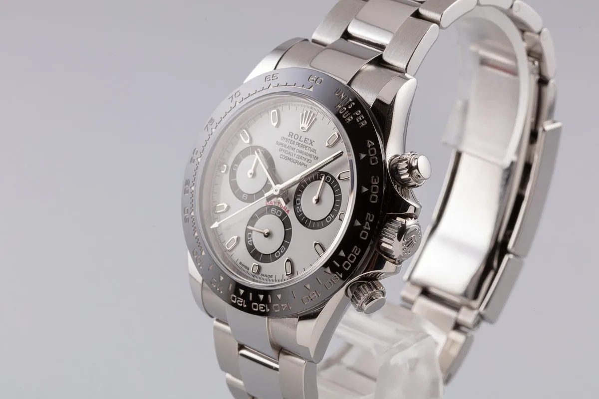 2019 Rolex Daytona 116500LN White Dial with Box and Card