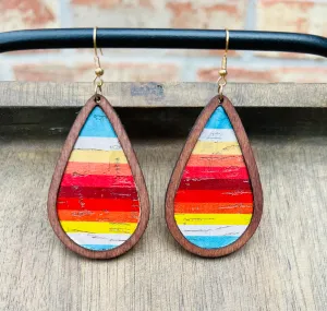 25% Off Bahama Mama Wooden Drop Earrings