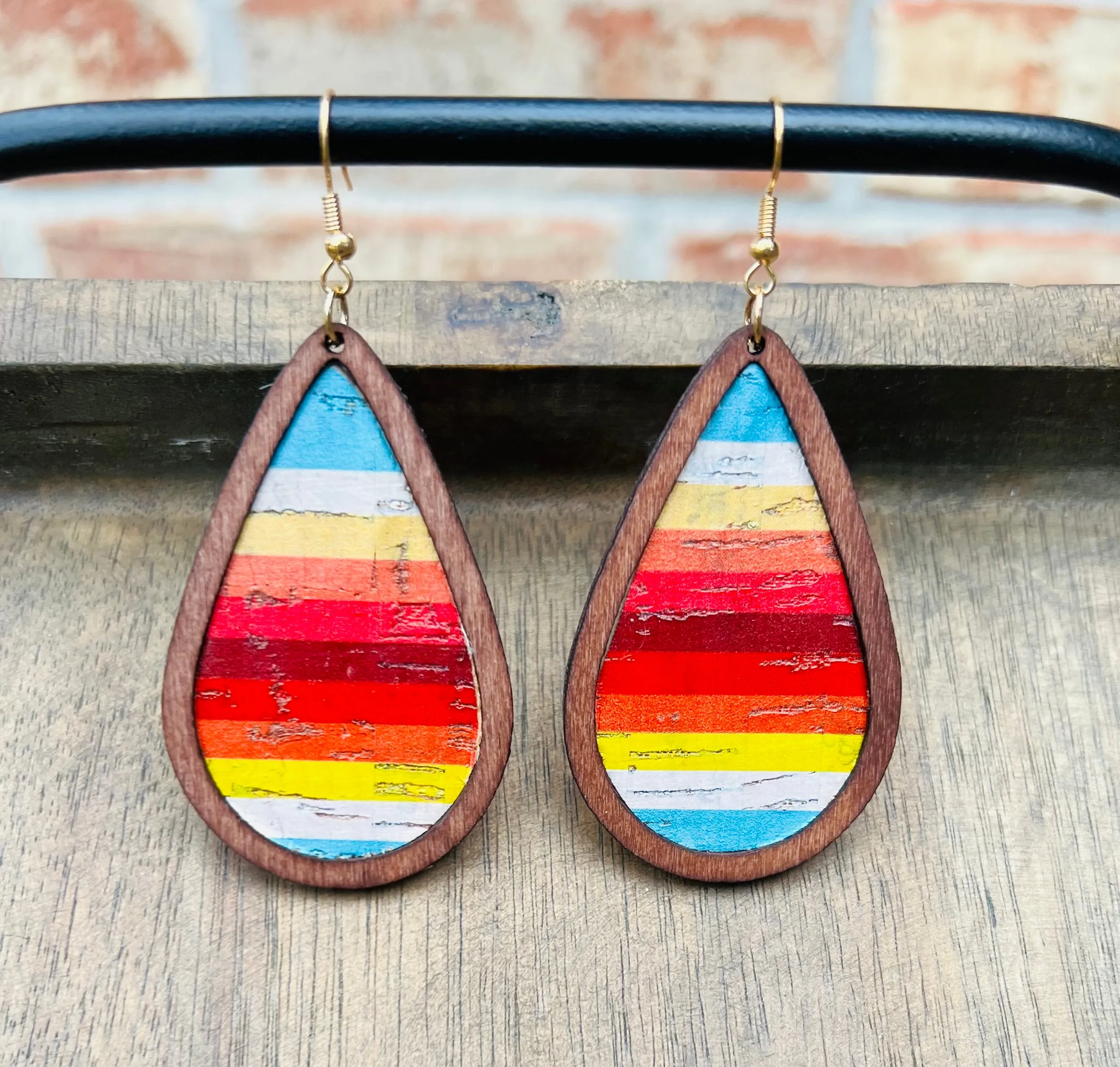 25% Off Bahama Mama Wooden Drop Earrings