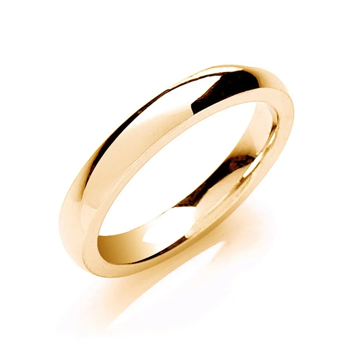 3mm Court Wedding Ring in 9ct Yellow Gold