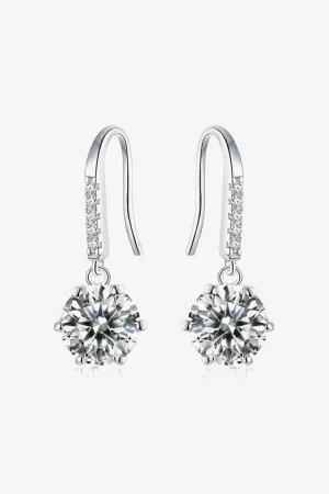 6-Prong Moissanite Drop Earrings