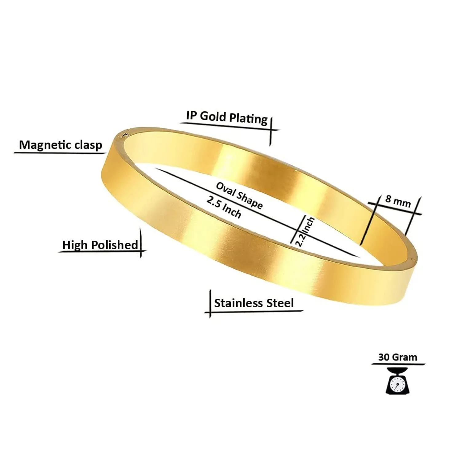 8mm Customized Personalised Laser Engraved Stainless Steel Gold Openable Bangle Cuff Kada For Men