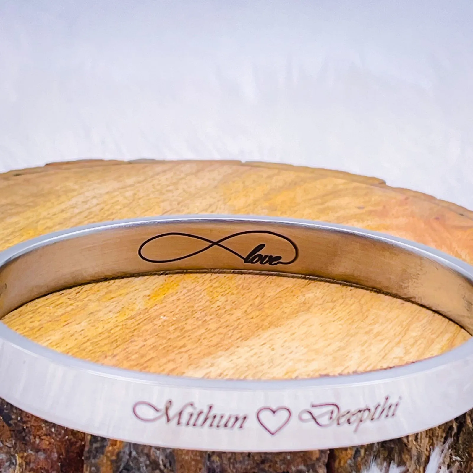 8mm Customized Personalised Laser Engraved Stainless Steel Gold Openable Bangle Cuff Kada For Men