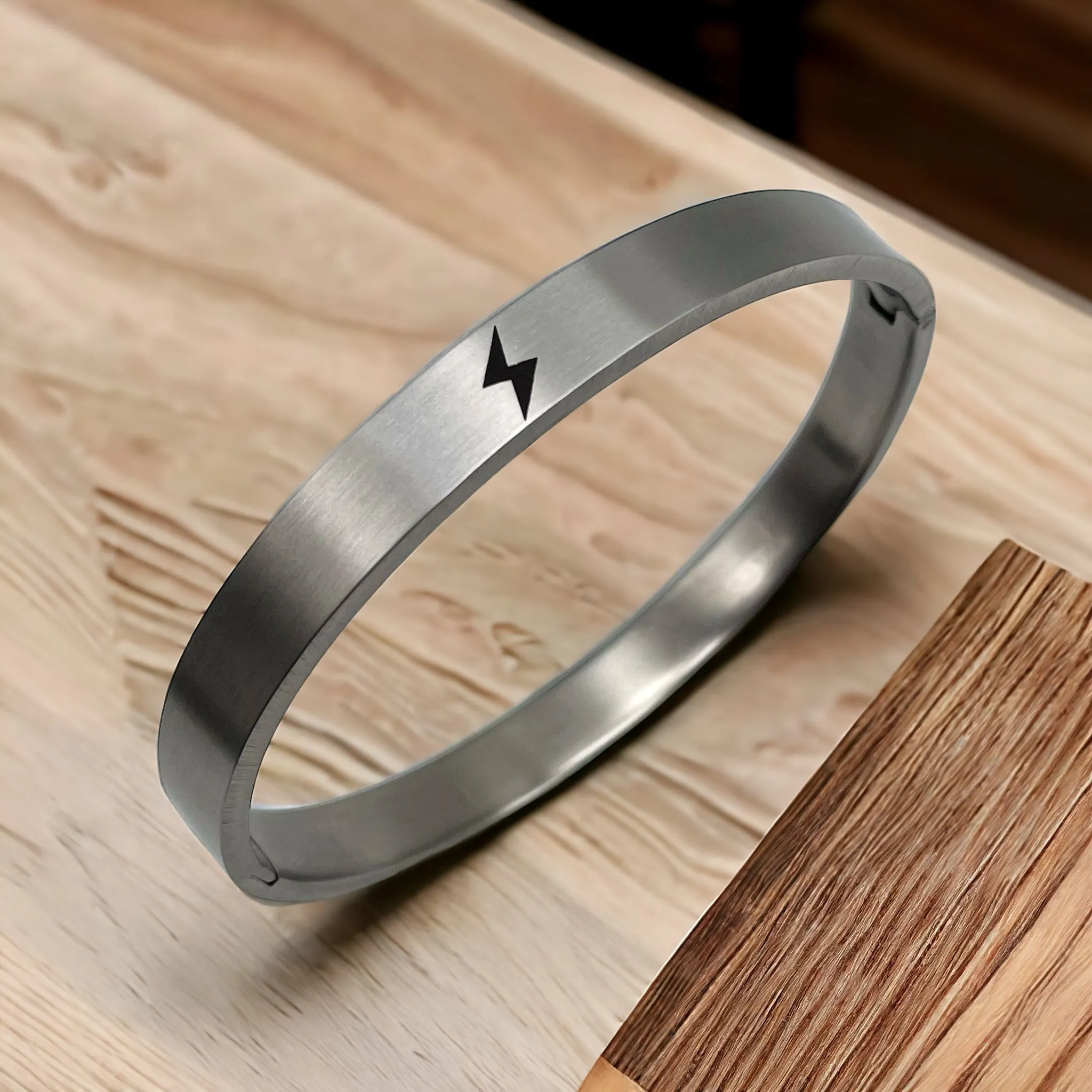 8mm Customized Personalised Laser Engraved Stainless Steel Gold Openable Bangle Cuff Kada For Men