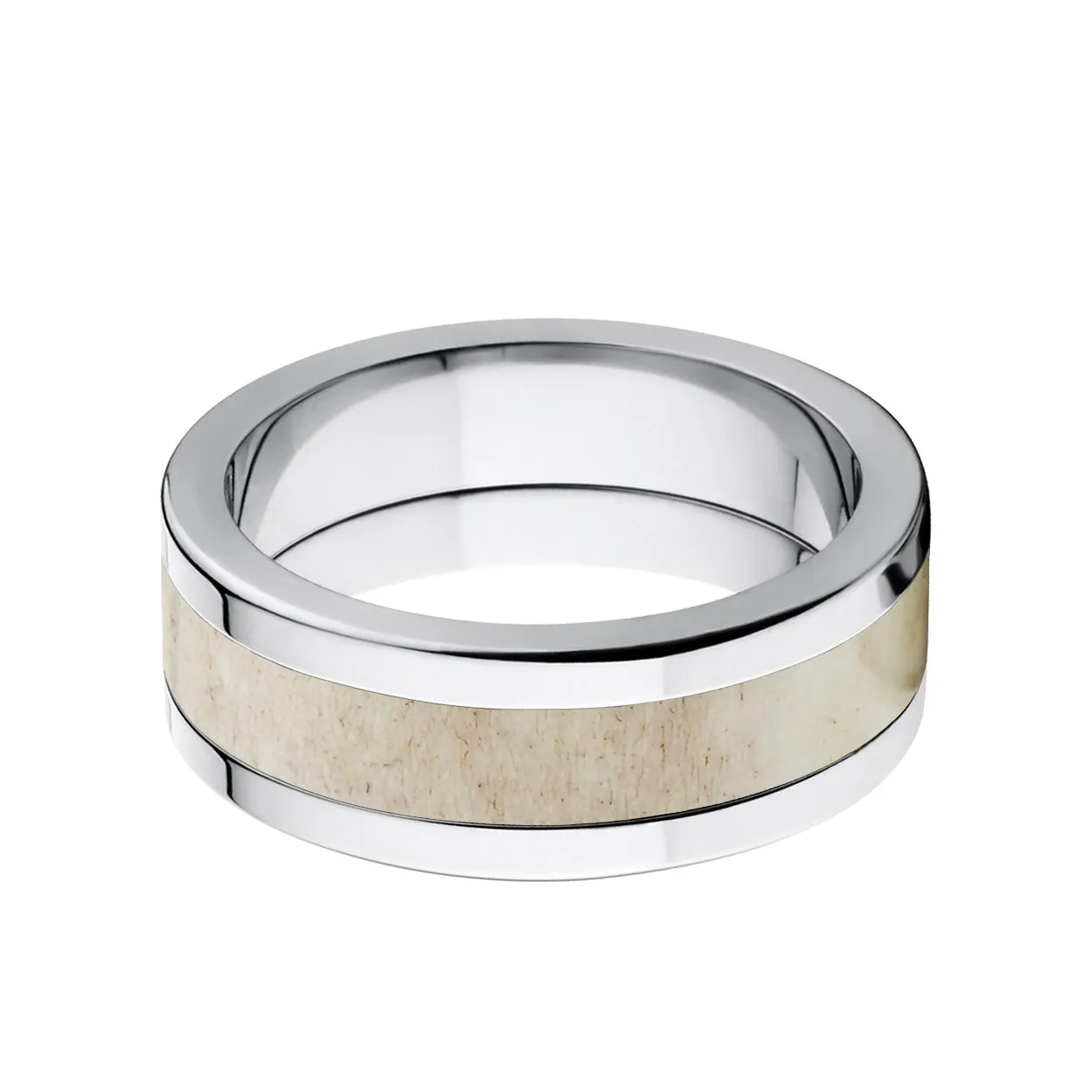 8mm Titanium Antler Ring - Men's Wedding Bands