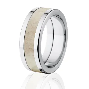 8mm Titanium Antler Ring - Men's Wedding Bands