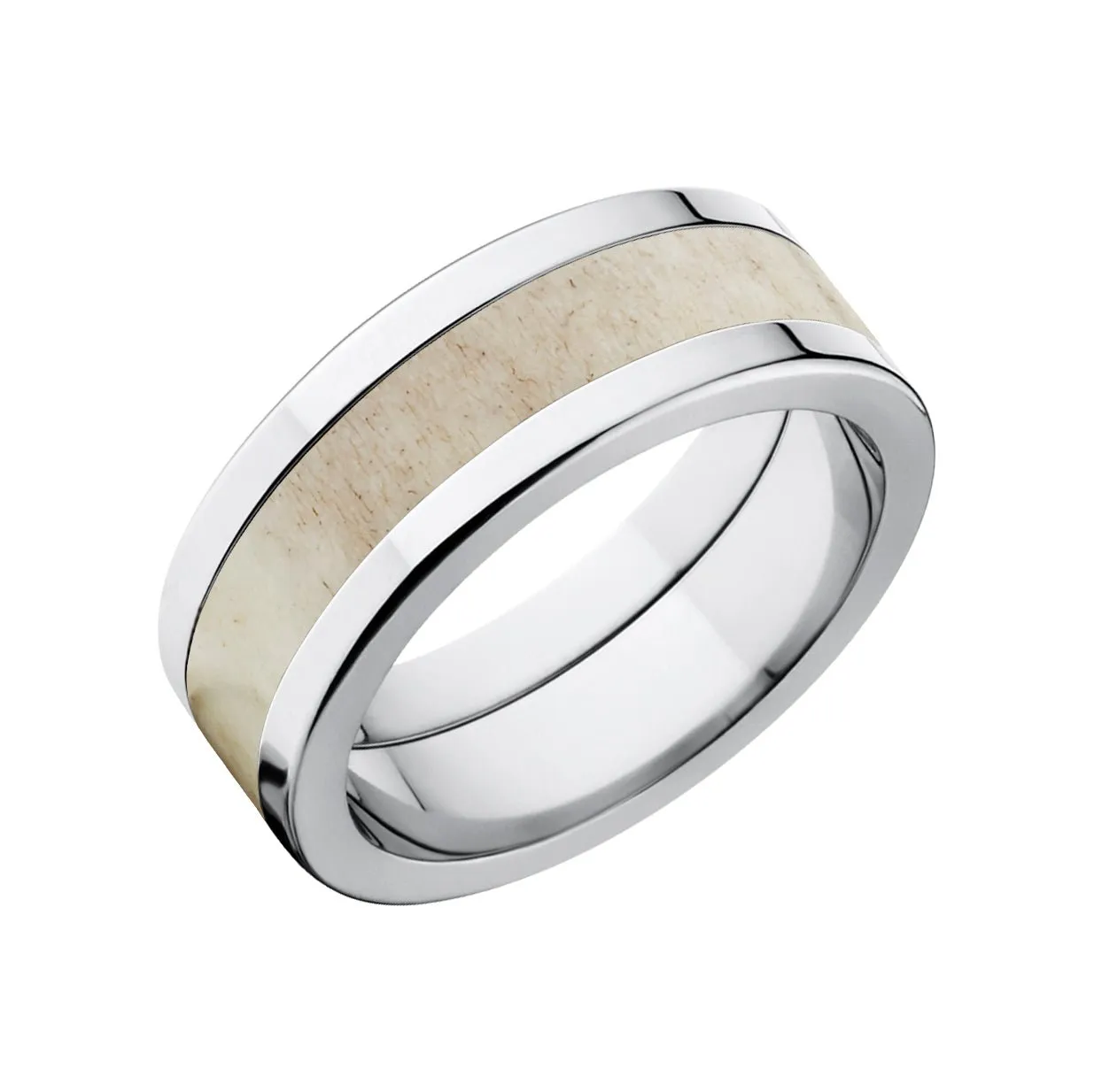 8mm Titanium Antler Ring - Men's Wedding Bands