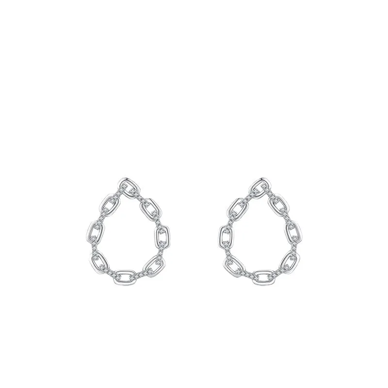 925 Sterling Silver Elegant Cross-Border Stud Earrings