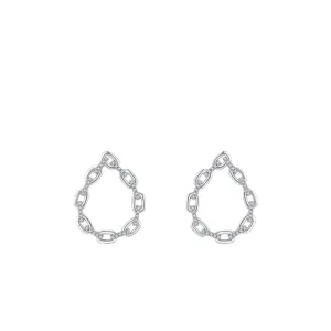 925 Sterling Silver Elegant Cross-Border Stud Earrings