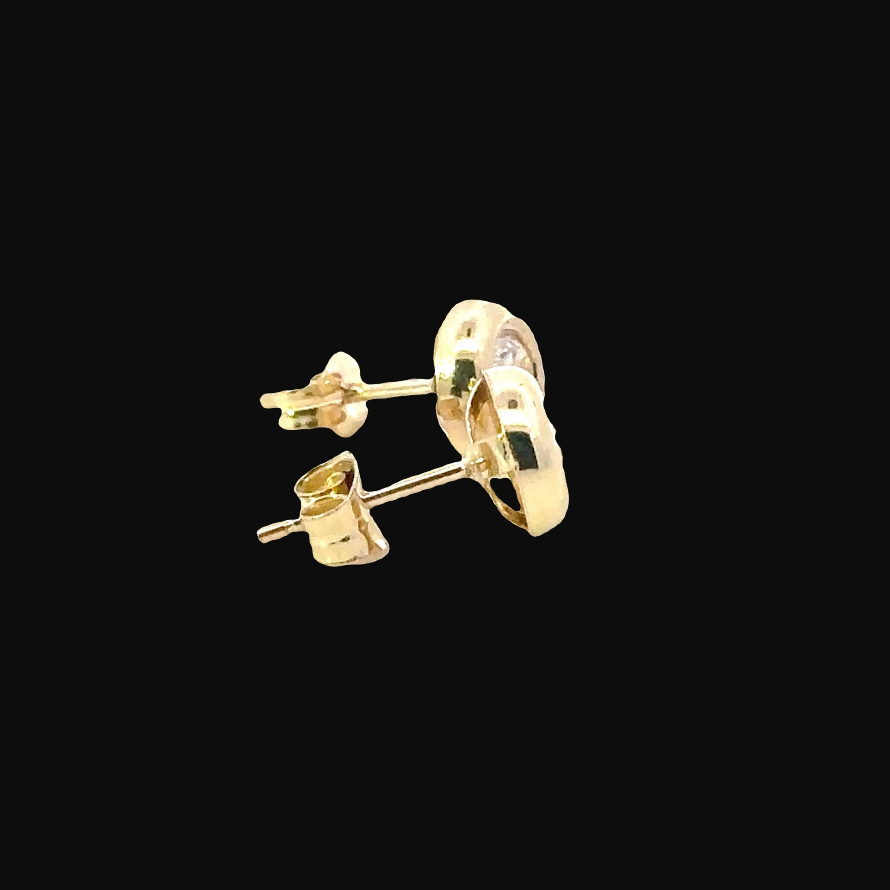 9ct Yellow Gold Cubic Zirconia Stud Earrings