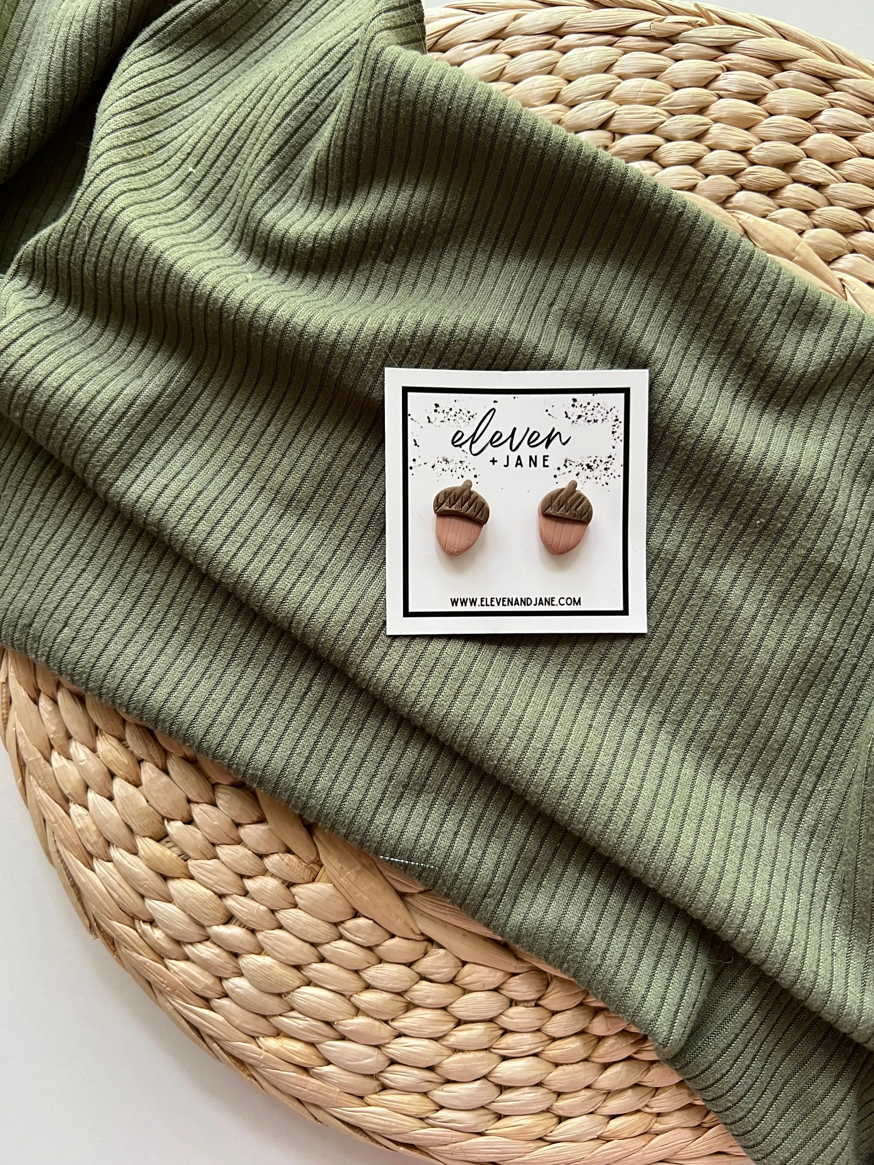 Acorn Studs | Clay Earrings