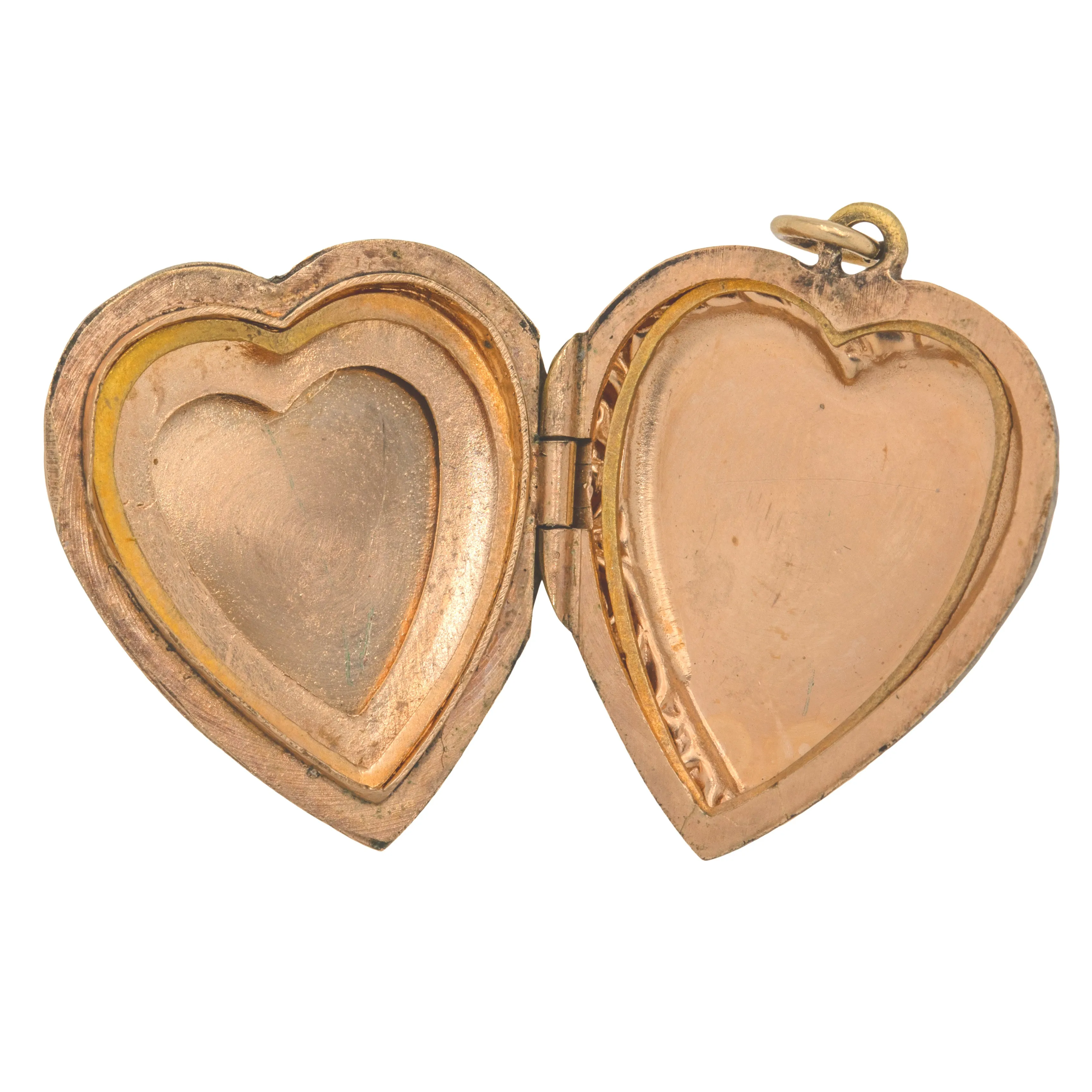 Antique 9ct Gold Engraved Heart Locket