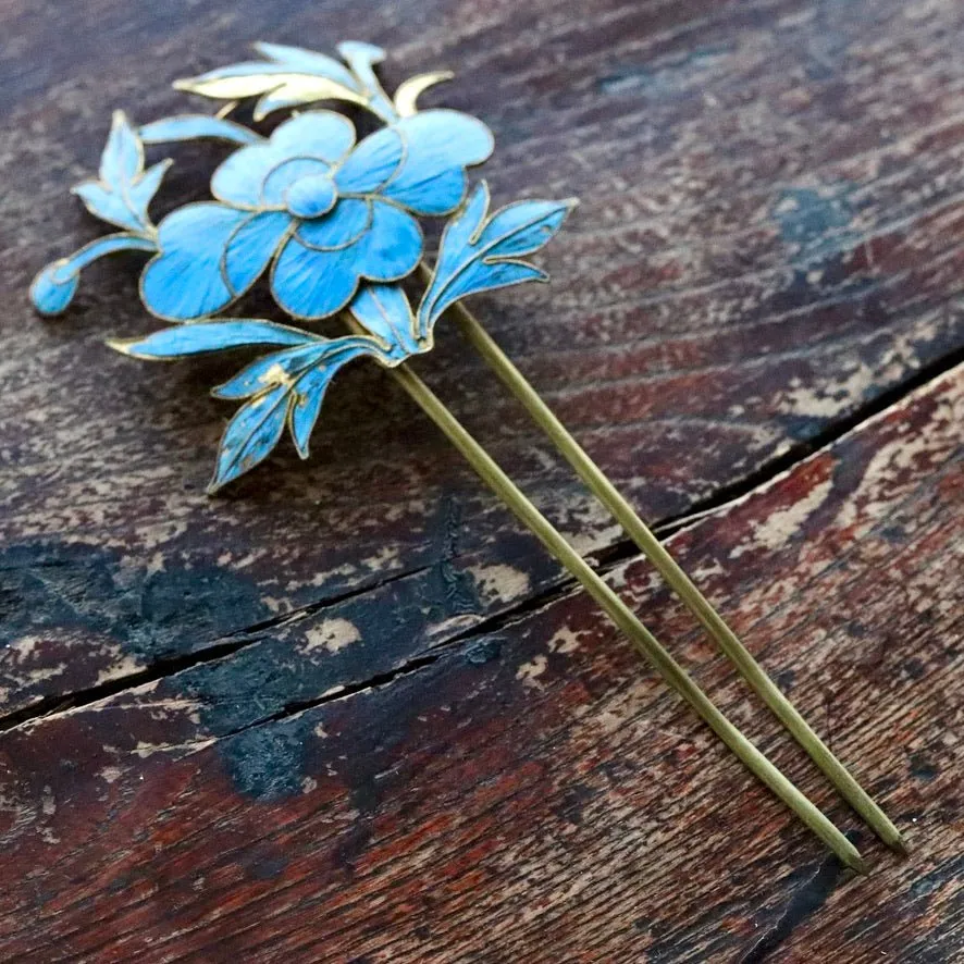 Antique Tian-Tsui (點翠) Hair Pin - Medium