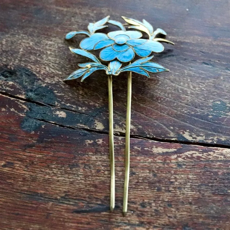 Antique Tian-Tsui (點翠) Hair Pin - Medium