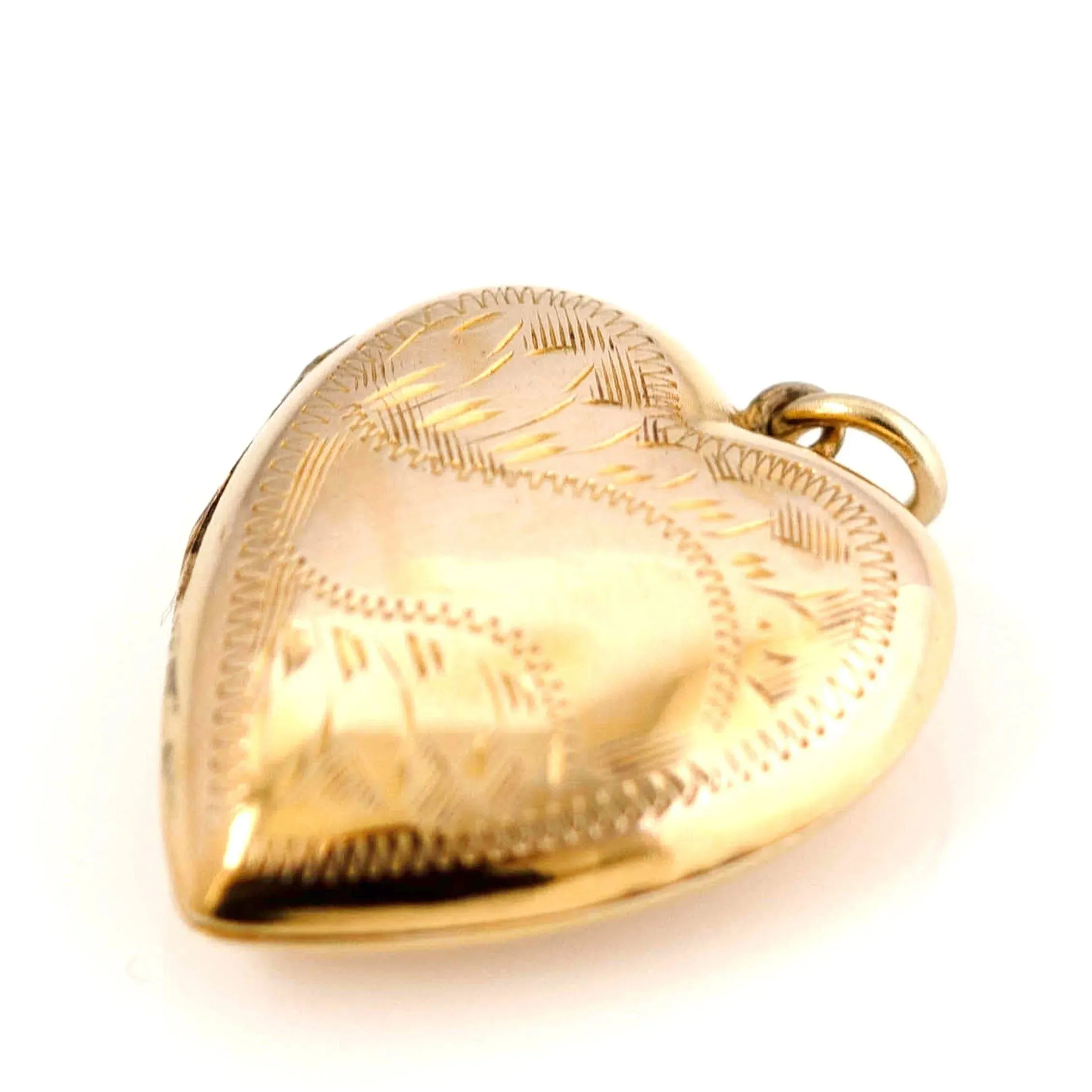 Antique Victorian 9ct Gold Heart Locket Necklace