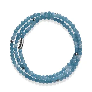 Aqua Jade | .925 Sterling Silver | Gemstone Wrap