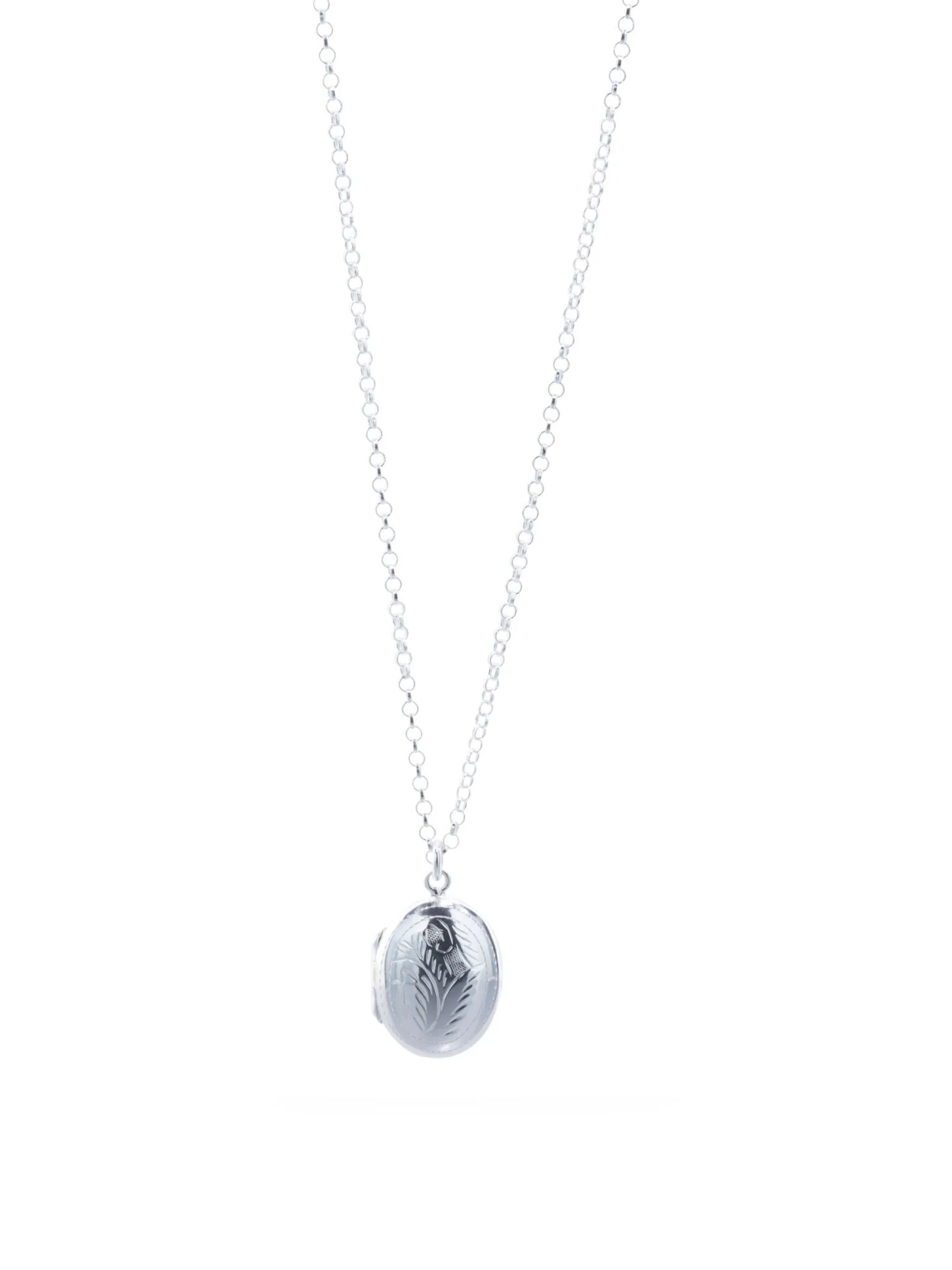 ARGENTO VIVO Sterling Silver Etched Locket Necklace - for kids