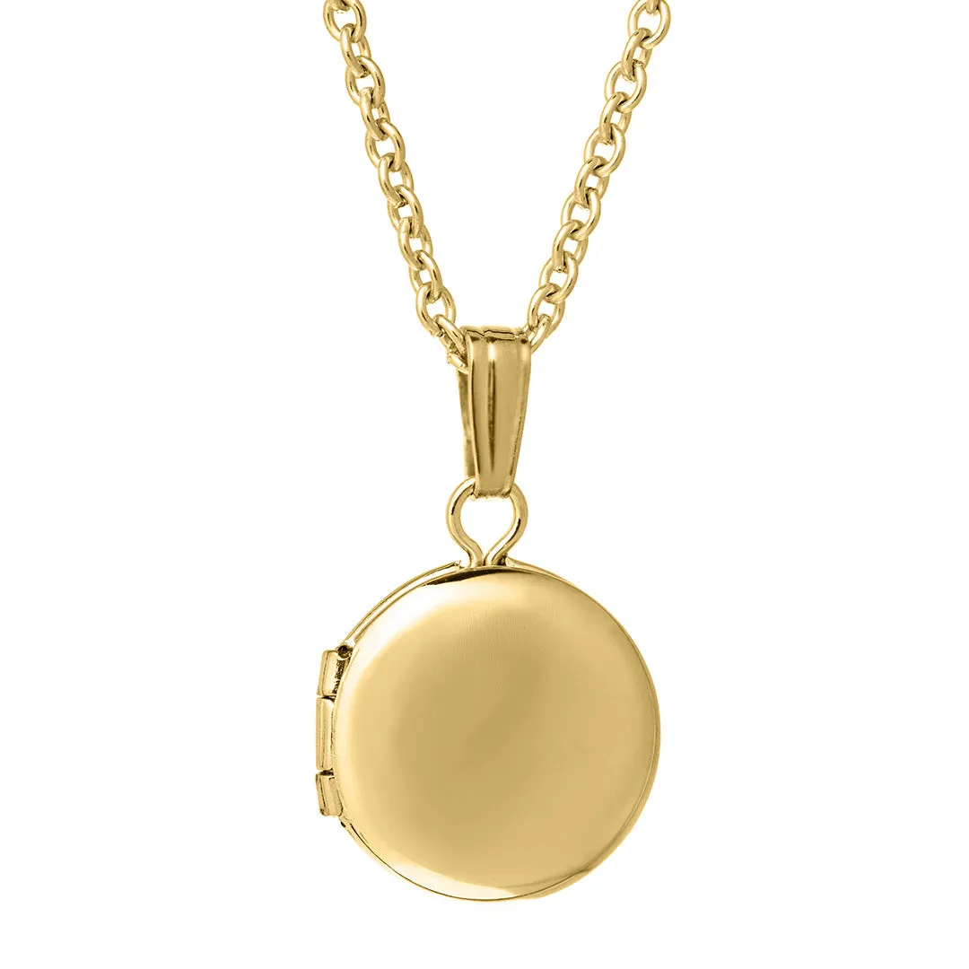 Baby 14K Gold Filled Round Locket Necklace