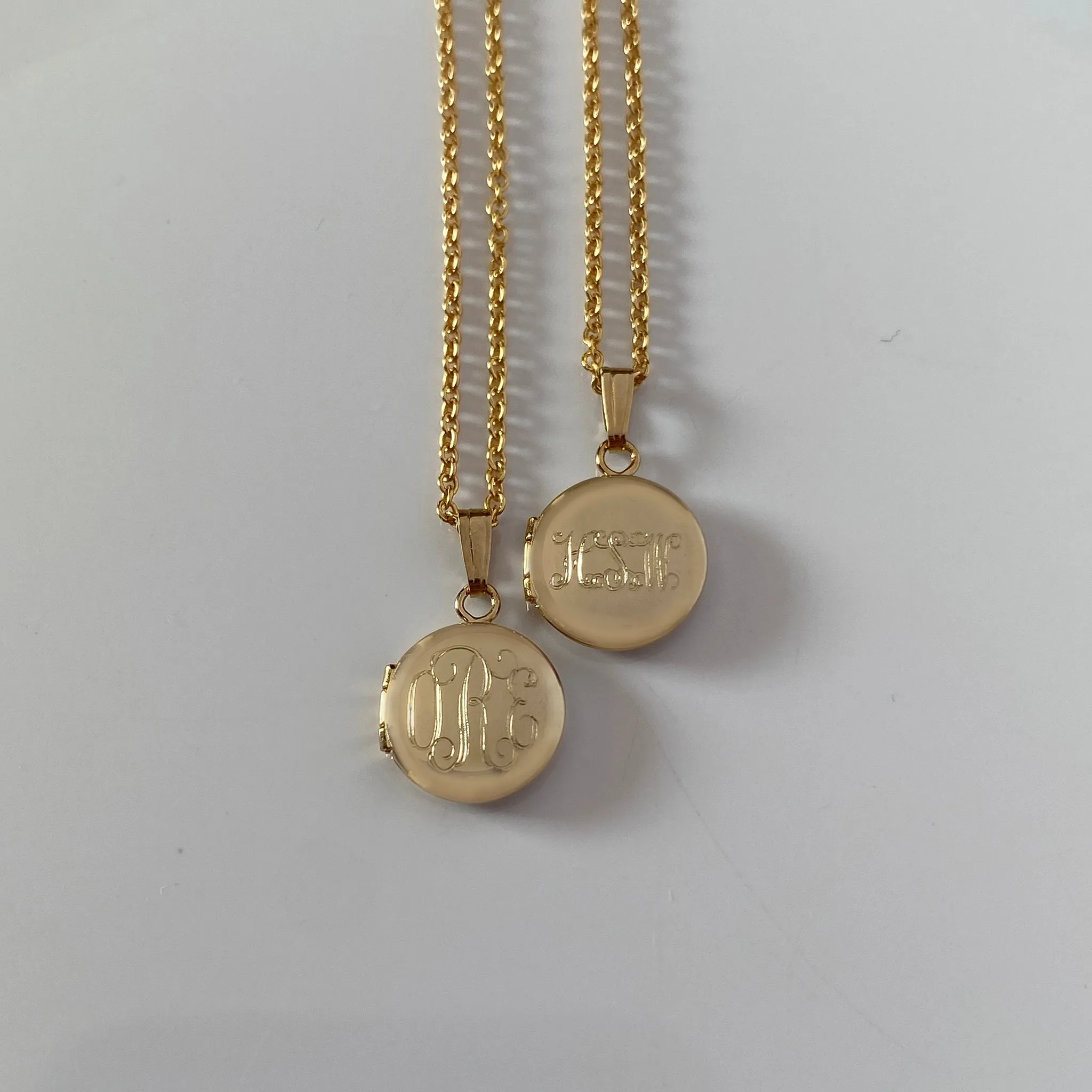 Baby 14K Gold Filled Round Locket Necklace