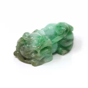 Baikalla™ Pi Xiu Green Jadeite Jade PiXiu Pendant Necklace (Feng Shui Lucky) JG078