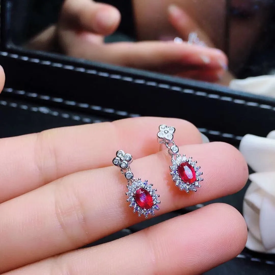 Beautiful Burmese Ruby Crystal Set! Crystals Are Clean And Good In Color