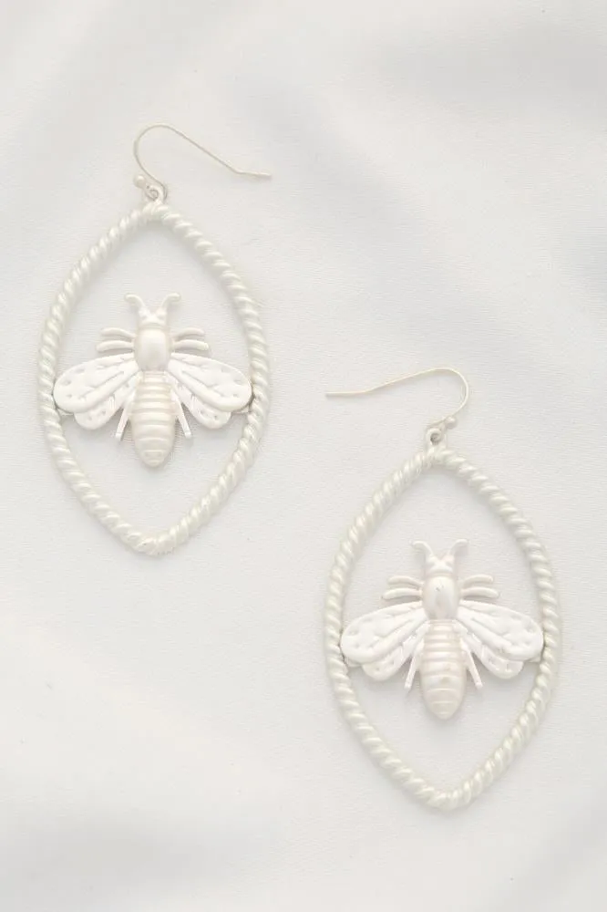 Bee Marquise Shape Dangle Earring