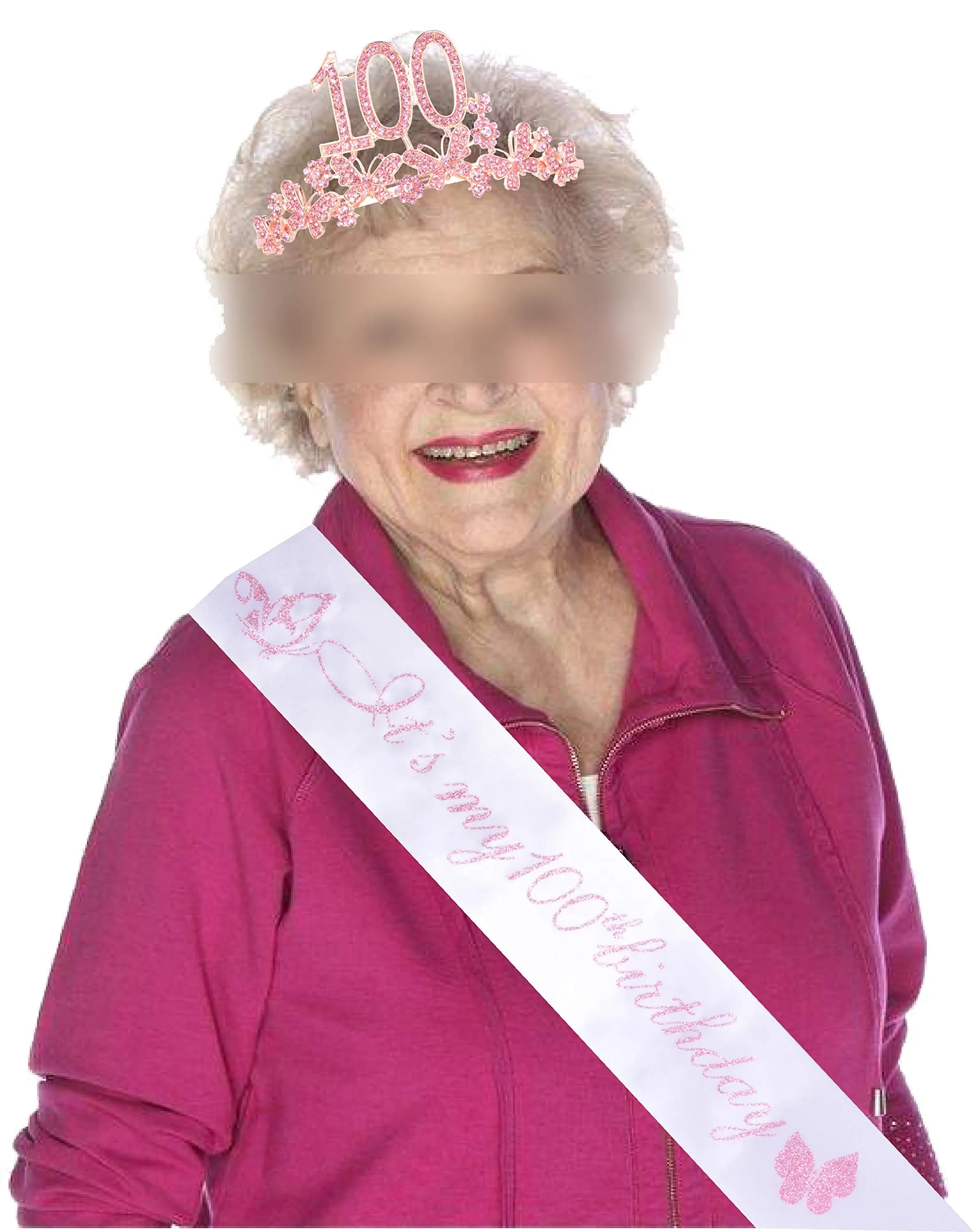 Birthday 100th,100 Birthday,Happy 100th Birthday Banner,100th Birthday Tiara,100th