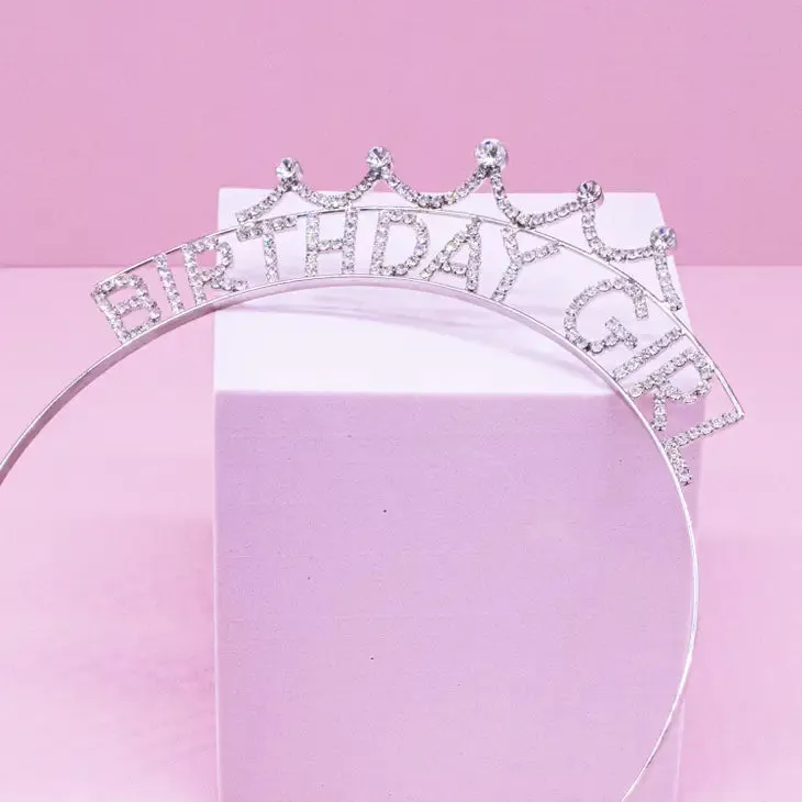 birthday girl rhinestone headband