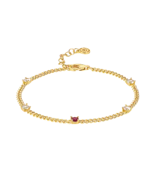 Birthstone Bracelet July 18ct Gold Plated