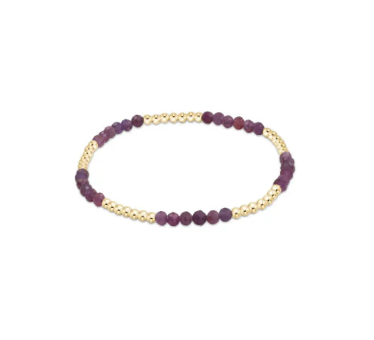 blissful pattern 2.5mm bead bracelet - ruby by enewton