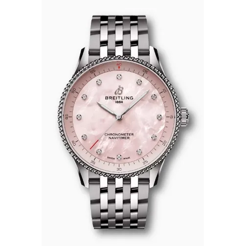 Breitling Navitimer Pink Mother of Pearl Watch