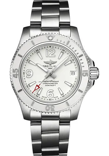 Breitling Superocean Automatic 36 Watch - Steel - White Dial - Steel Bracelet - A17316D21A1A1