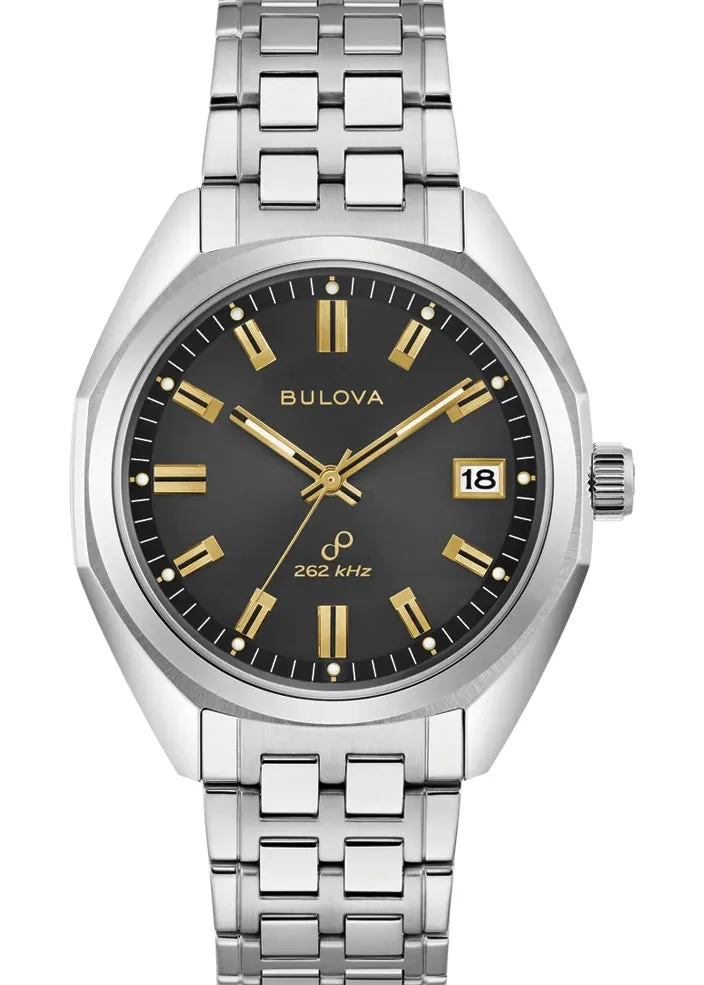 BULOVA GENTS CLASSIC 1973 JET STAR BLACK DIAL STAINLESS 96B415