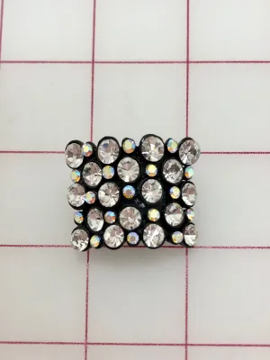 Button - Crystal and Crystal AB Rhinestones Close-Out