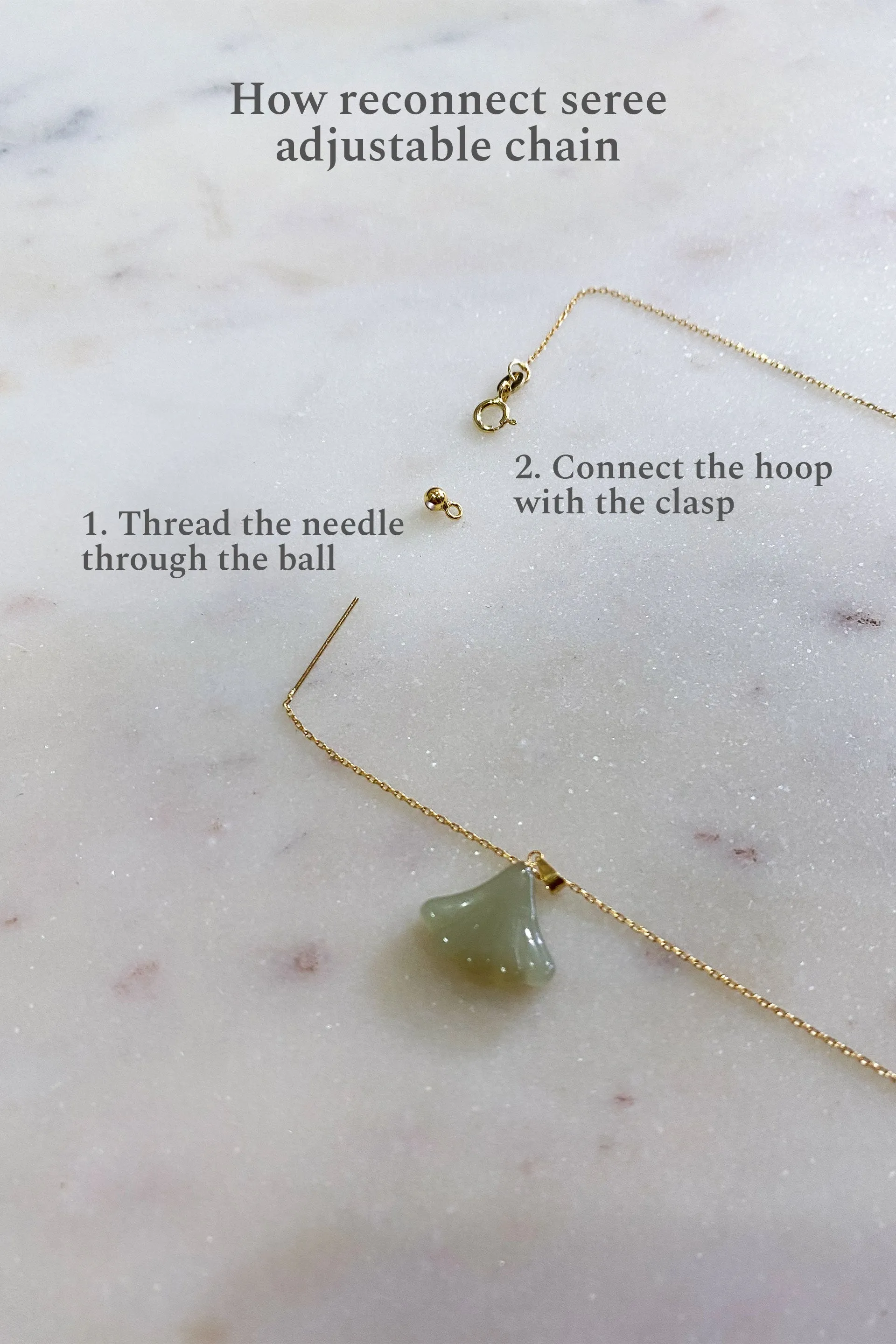 Button — Green jade pendant necklace