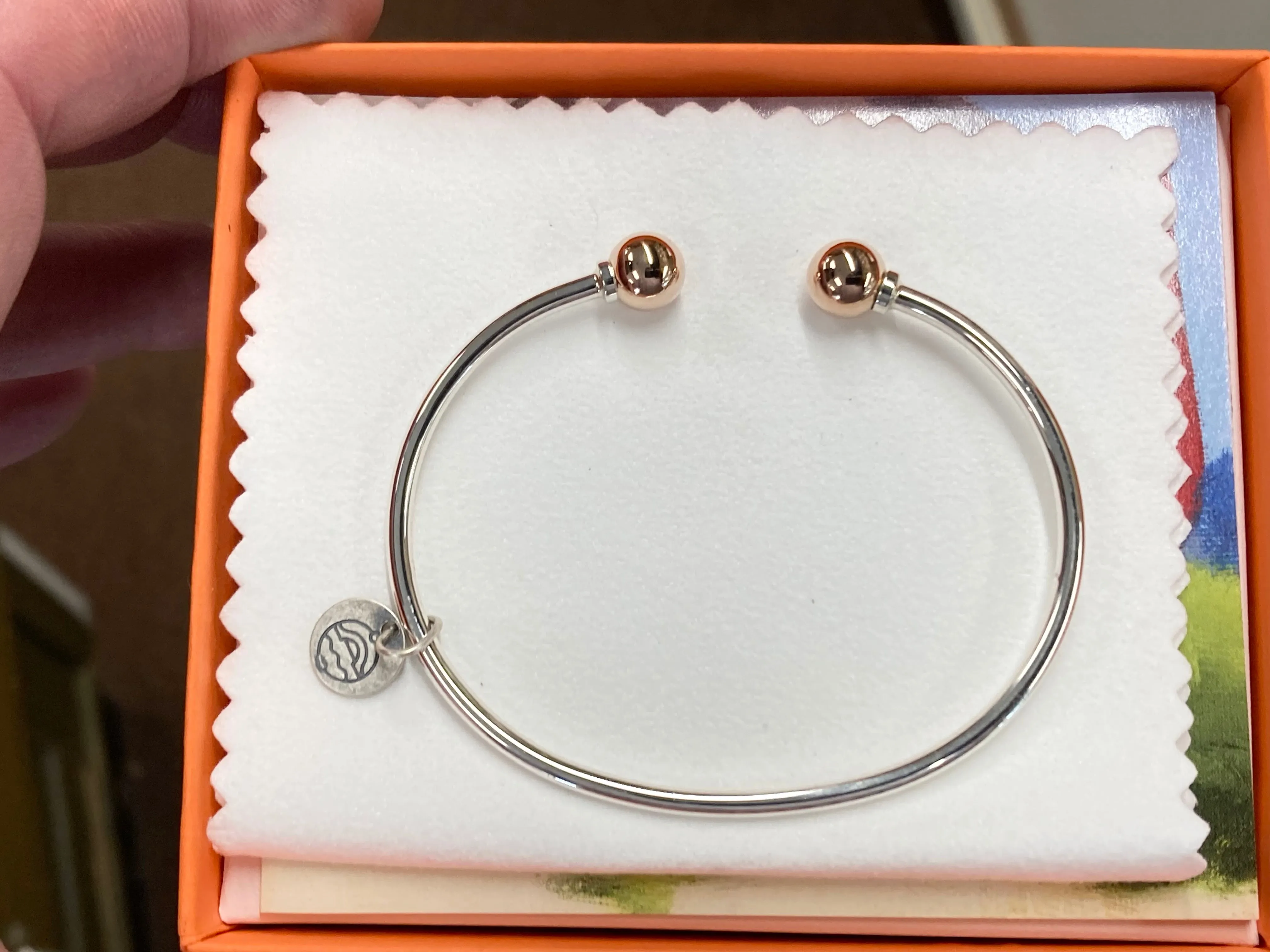 Cape Cod Silver And Rose Gold Cuff Bracelet