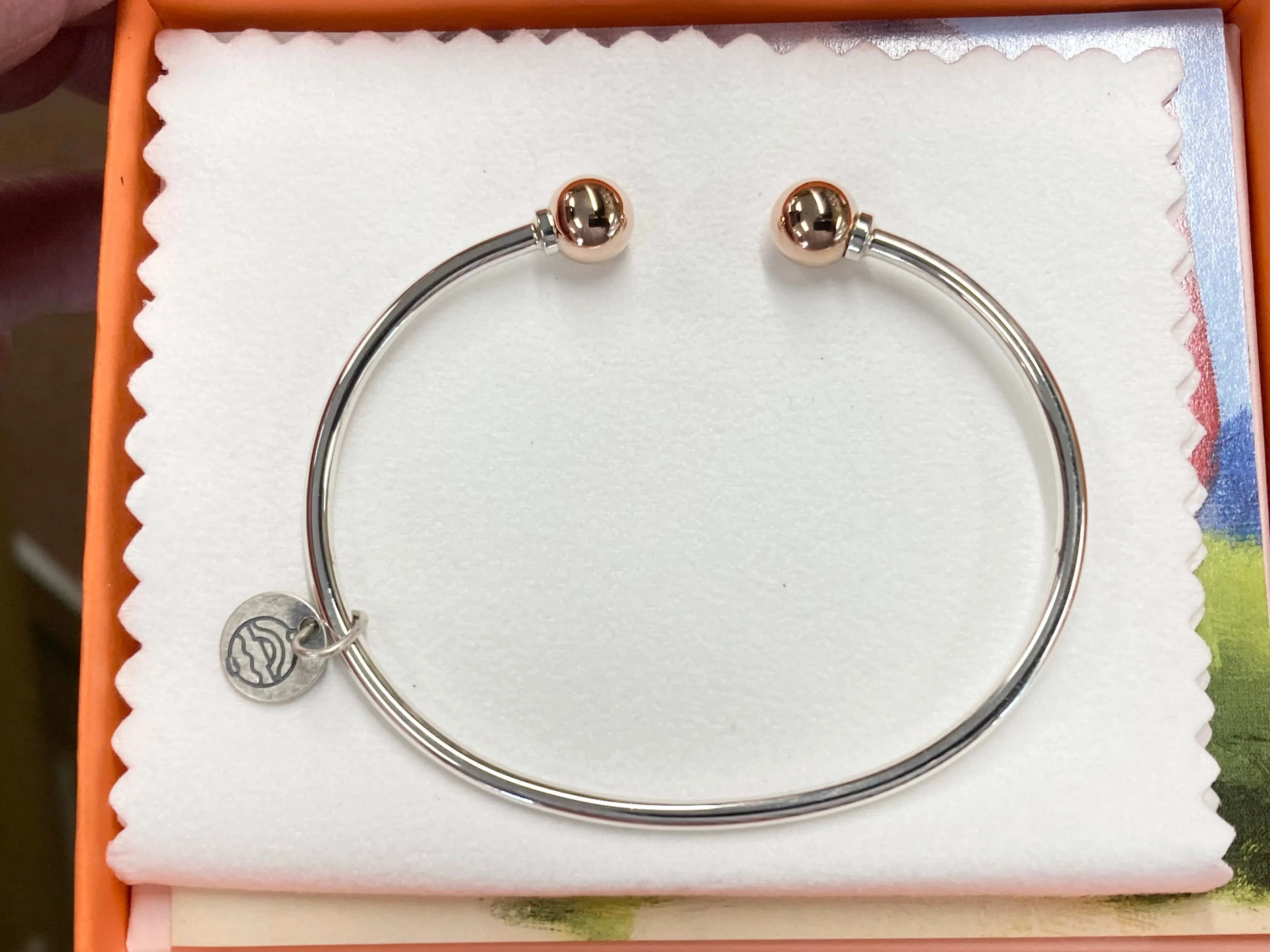 Cape Cod Silver And Rose Gold Cuff Bracelet